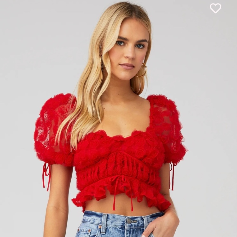 For Love & Lemons Hannah crop top